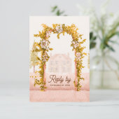 Elegant Watercolor Rustic Garden Arch Wedding RSVP (Debout devant)