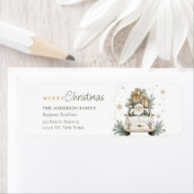 Elegant Watercolor Santa Gifts Christmas 