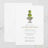 Elegant Watercolor Topiary Easter brunch Kaart (Voorkant / Achterkant)