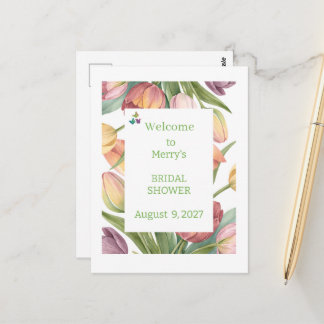 Elegant Watercolor Tulips  Briefkaart