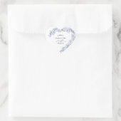 Elegant Watercolor Wedding Heart Sticker (Tas)