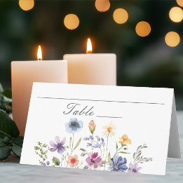 Elegant Watercolor Wildflowers Spring Wedding
