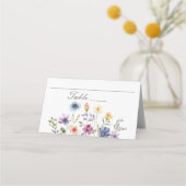 Elegant Watercolor Wildflowers Spring Wedding (Achterkant)