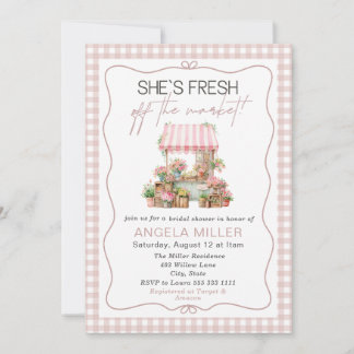 Elegant Watercolorfresh off the market  Bridal Sho Kaart