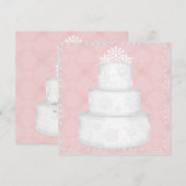 ELÉGANT WATERMELON MARIAGE CAKE INVITATION TOPPER (Devant / Derrière)