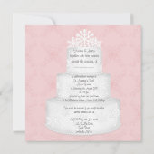 ELÉGANT WATERMELON MARIAGE CAKE INVITATION TOPPER (Dos)