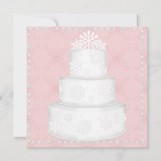ELÉGANT WATERMELON MARIAGE CAKE INVITATION TOPPER (Devant)