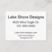 Elegant waterpatroon aan de oever van het meer visitekaartje (Achterkant)