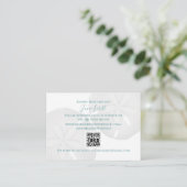 Elegant Waterverf band band dollar QR code RSVP Informatiekaartje (Staand voorkant)