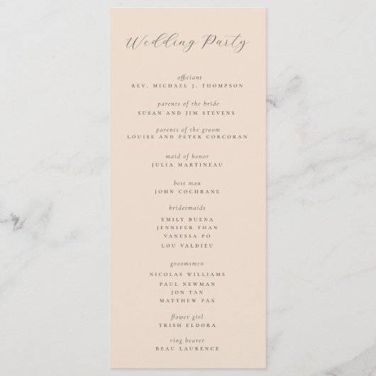 Elegant Waterverf Beach Waves Coastal Wedding Programma (Achterkant)