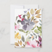 Elegant Waterverf Beauely Wedding RSVP (Achterkant)