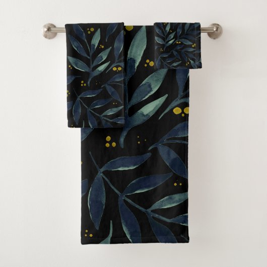 Elegant waterverf bijkantoren bad handdoek (Insitu)