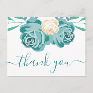 Elegant Waterverf blauw Briefkaart