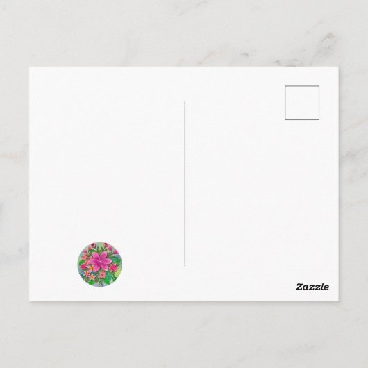 Elegant Waterverf Bloem Botanische Lente Boeket Briefkaart (Achterkant)