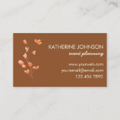 Elegant waterverf bloemen boho chic floral contactkaartje (Achterkant)