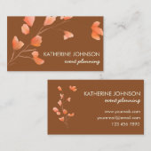 Elegant waterverf bloemen boho chic floral contactkaartje (Voorkant / Achterkant)