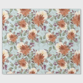 Elegant waterverf bloemen boho pastel cadeaupapier (Vlak)