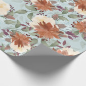 Elegant waterverf bloemen boho pastel cadeaupapier (Hoek)
