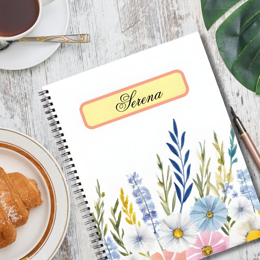 Elegant Waterverf Bloemen Notitieboek