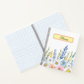 Elegant Waterverf Bloemen Notitieboek (Binnen)