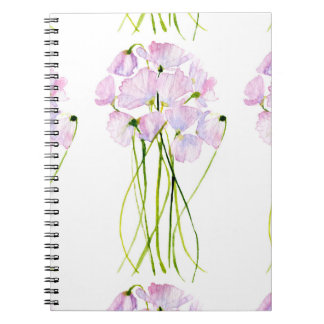 Elegant waterverf bloemenboeket notitieboek
