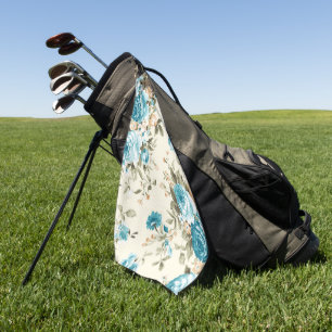 Elegant waterverf bloemendecoratie oogt catchend golfhanddoek