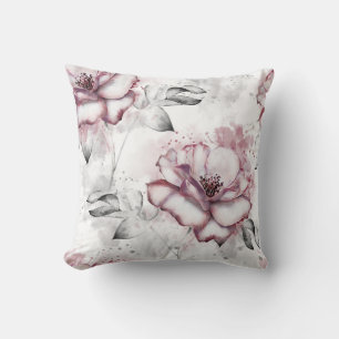 Elegant waterverf bloemendecoratiepatroon  kussen