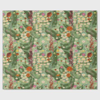 Elegant Waterverf Bloemrijke Lente Wilde Bloem Pat Cadeaupapier