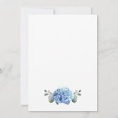 Elegant Waterverf Blue Hydrangea Baby shower Kaart (Achterkant)