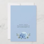 Elegant Waterverf Blue Hydrangea Floral Wedding Kaart (Achterkant)