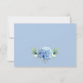 Elegant Waterverf Blue Hydrangea Floral Wedding RSVP Kaartje (Achterkant)