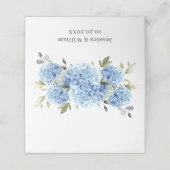 Elegant Waterverf Blue Hydrangea Wedding (Buitenkant ongevouwen)