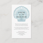 Elegant Waterverf Blue Shell Vrijgezellenfeest Rec Informatiekaartje (Voorkant)