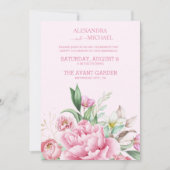 Elegant Waterverf Blush Dusty Roos Floral Wedding Kaart (Voorkant)