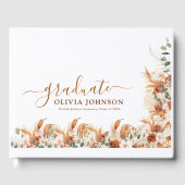 Elegant Waterverf Boho Afstuderen gastenboek (Voorkant)