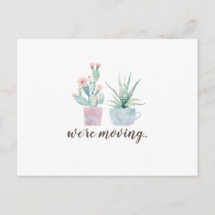 Elegant Waterverf Boho Cactus We gaan verder Briefkaart