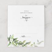Elegant Waterverf Botanical Greenery Wedding (Buitenkant ongevouwen)