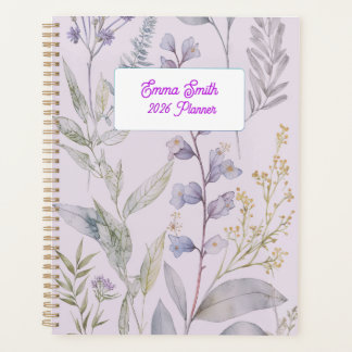 Elegant Waterverf Botanische Bloemmotief Planner