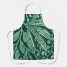 Elegant Waterverf Botanische Groene laat kunstwerk