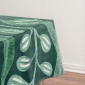Elegant Waterverf Botanische Groene laat kunstwerk Tafelkleed (Voorbeeld)