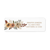 Elegant Waterverf Botanische retour adreslabel Etiket (Voorkant)