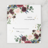 Elegant Waterverf Burgundy Blush & Gold Drops (Buitenkant ongevouwen)