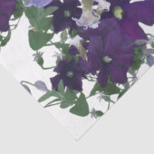 Elegant Waterverf Clematis Floral Tissuepapier (Detail)