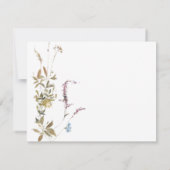 Elegant Waterverf Crest Monogram Respons RSVP Kaartje (Achterkant)