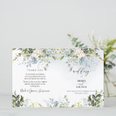 Elegant Waterverf Dusty Blue Eucalyptus (Staand voorkant)