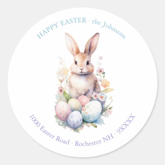 Elegant Waterverf Eieren Easter BRUNCH Ronde Sticker (Voorkant)