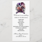 Elegant Waterverf Equestrian Wedding Programma (Voorkant)