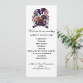 Elegant Waterverf Equestrian Wedding Programma (Staand voorkant)