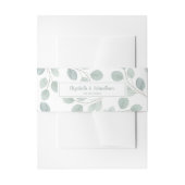 Elegant Waterverf Eucalyptus Branch Wedding Uitnodigingen Wikkel (Voorkant Voorbeeld)