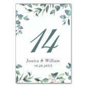 Elegant Waterverf Eucalyptus bruiloft Kaart (Achterkant)